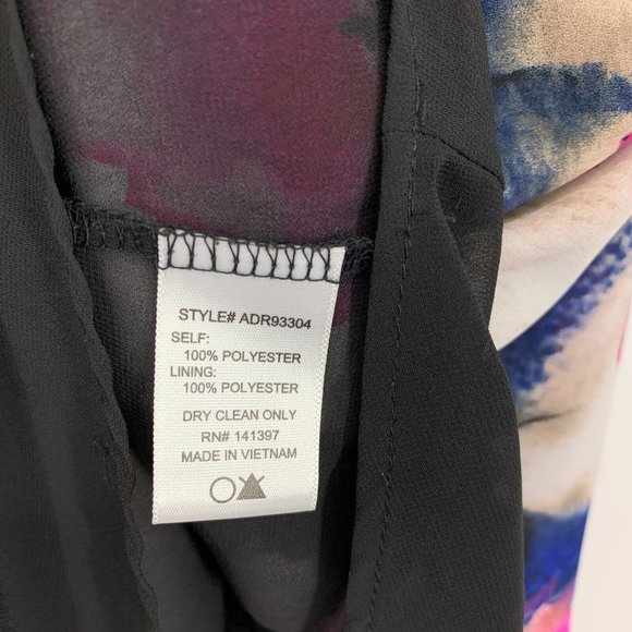 ASTR Dress Black Watercolor Floral Print Mini Shift Sleeveless - Picture 7 of 10